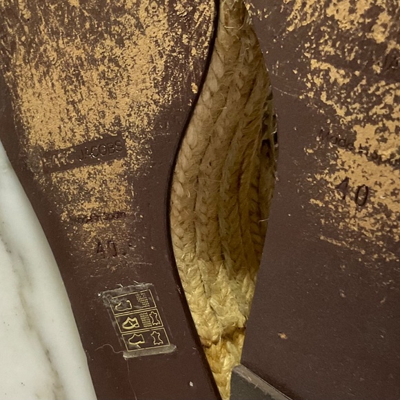 Marc by Marc Jacobs Silver Sequin Wedge Espadrille Slides 40 EU - Picture 8 of 8